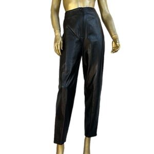 Vintage Laura Rosenthal Israeli made genuine leather high-waisted pants size 10
